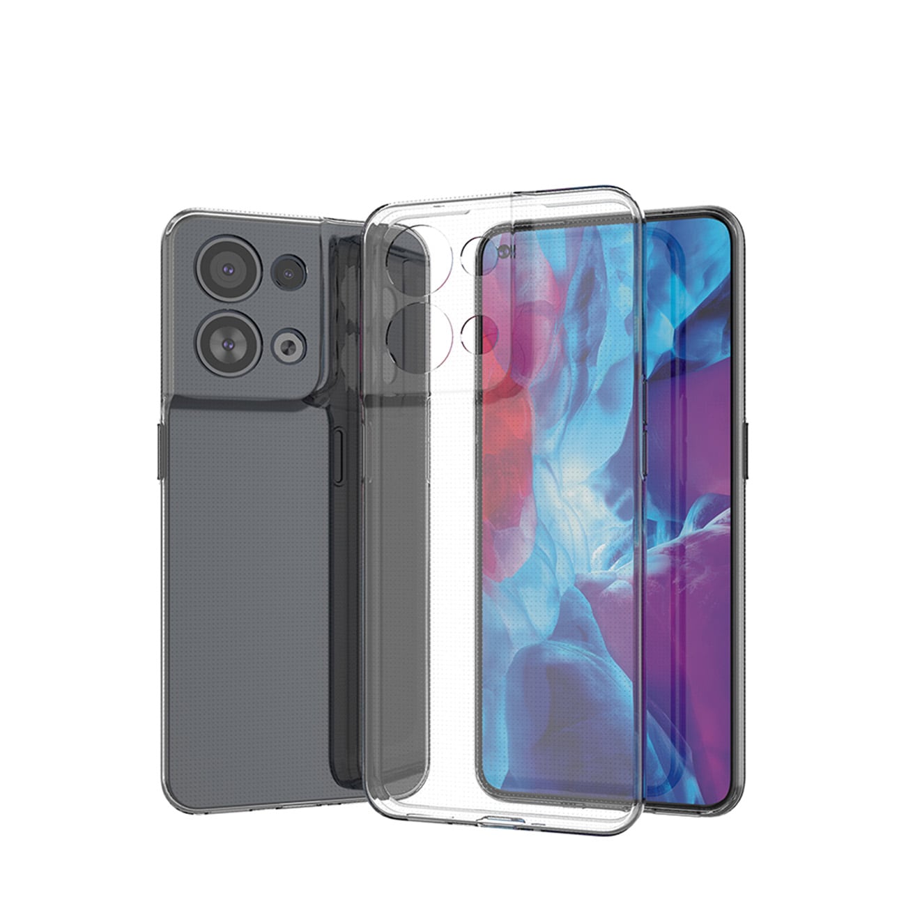 Ultra Clear 0,5 mm etui for $ 0000042n Reno 8 Pro tynt deksel gjennomsiktig