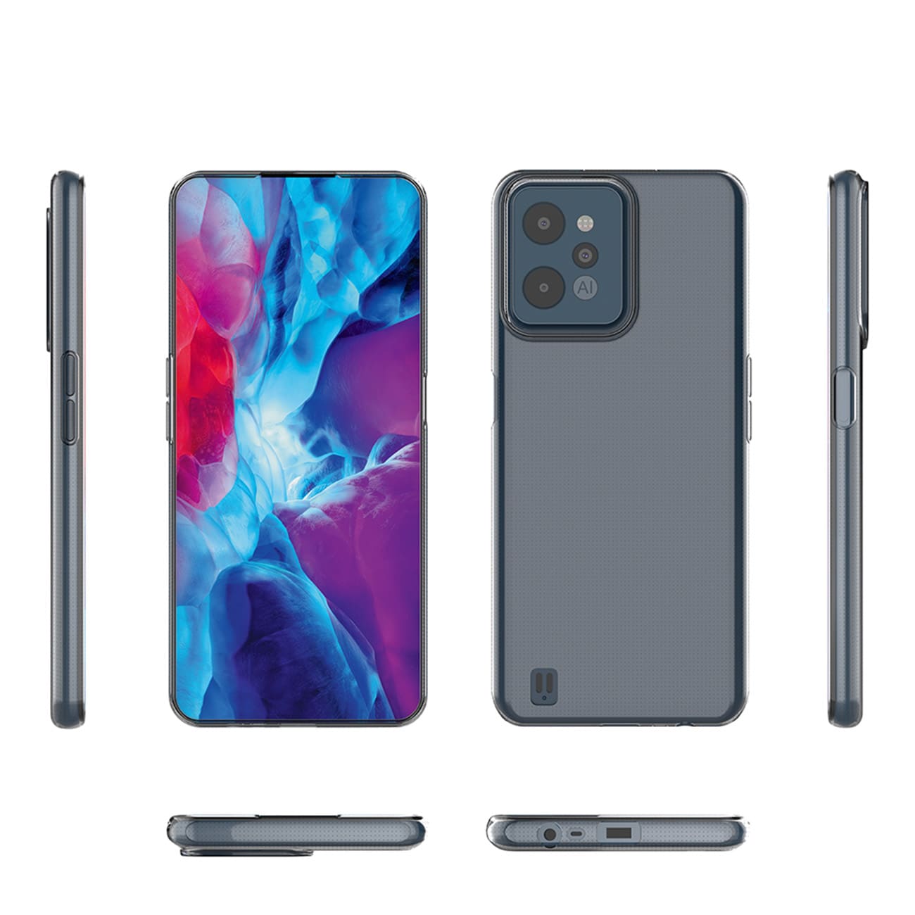 Ultra Clear 0,5 mm etui for Realme C31 tynt deksel gjennomsiktig