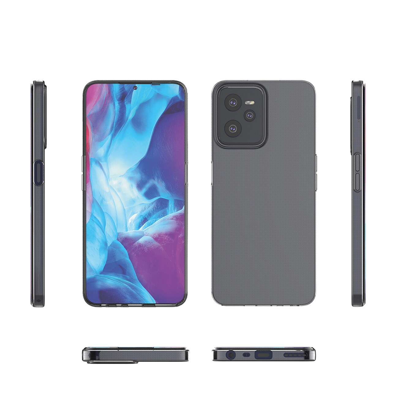Ultra Clear 0,5 mm etui for Realme C35 tynt deksel gjennomsiktig