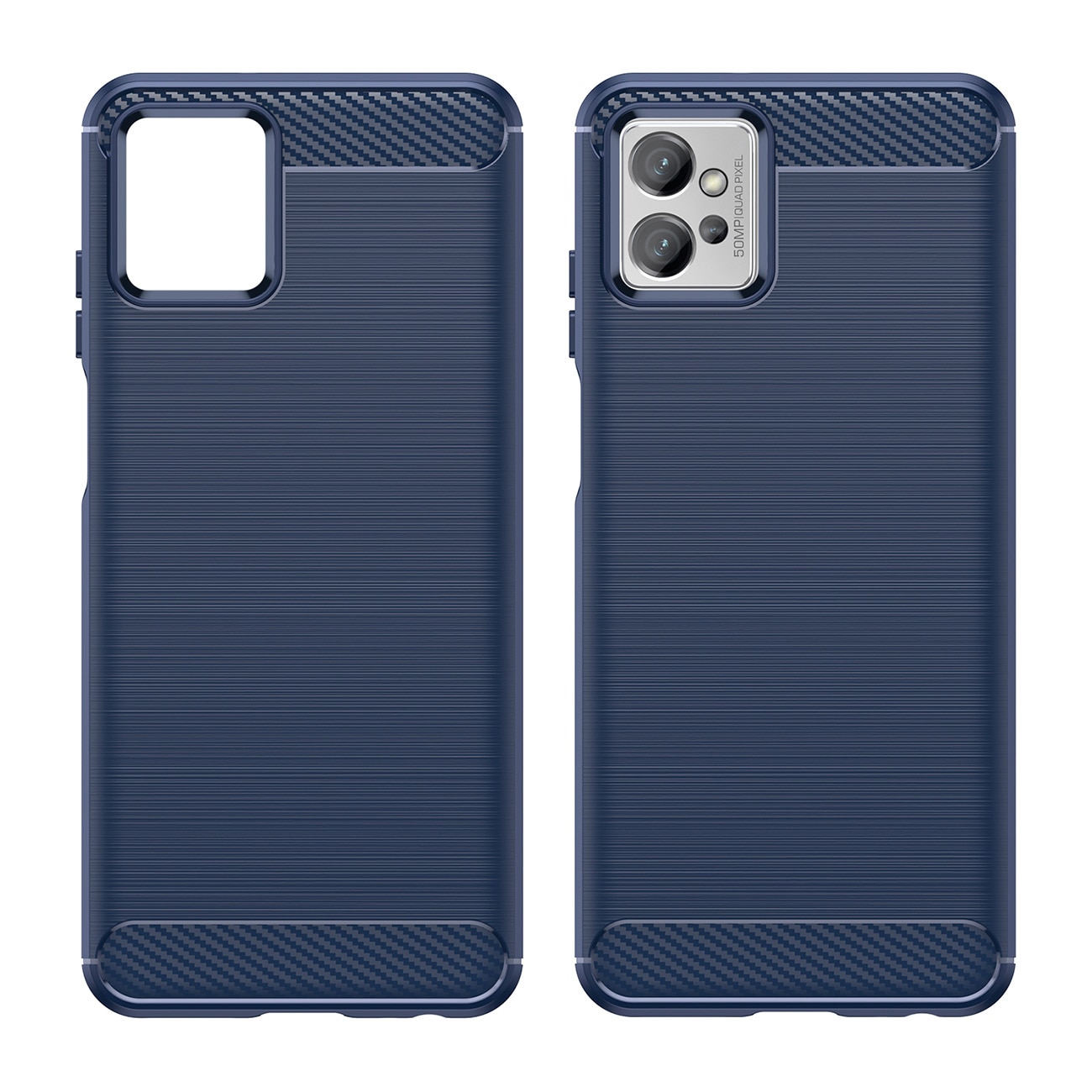 Carbon Case-etui for Realme C35 fleksibelt karbondeksel i silikon, svart