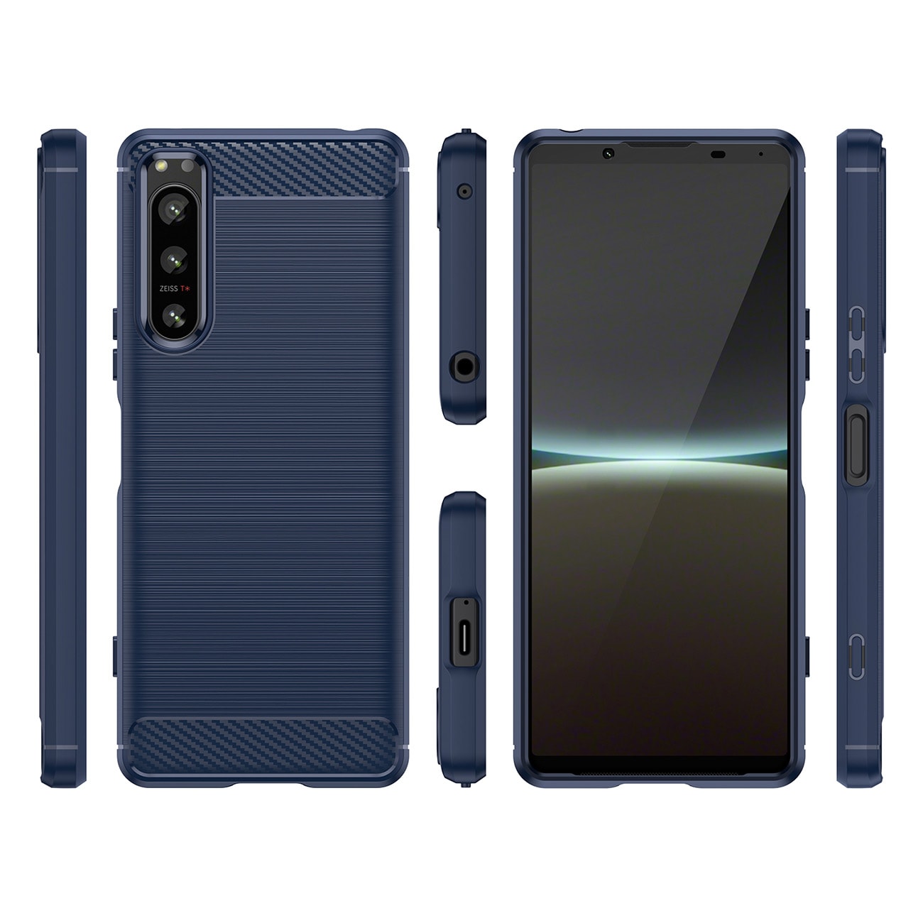 Thunder Case-etui for Realme C35 silikon panseretui svart