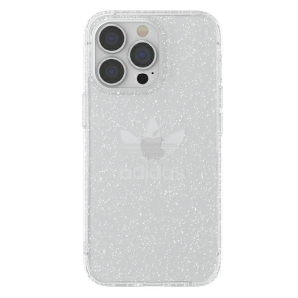 Adidas OR beskyttende klart etui med glitter til iPhone 13 Pro / iPhone 13 - gjennomsiktig sølv