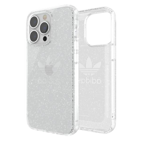 Adidas OR beskyttende klart etui med glitter til iPhone 13 Pro / iPhone 13 - gjennomsiktig sølv