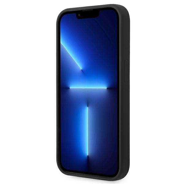 BMW Silikonetui med metallogo for iPhone 14 Pro - svart