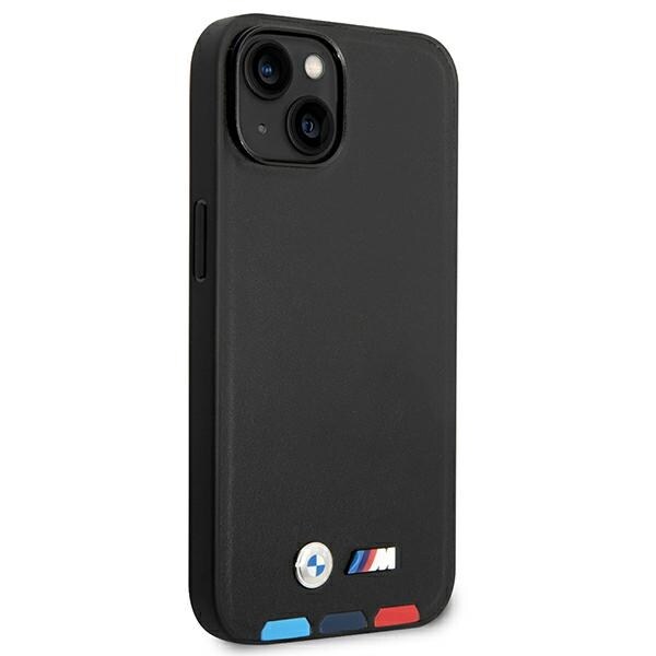 Etui BMW BMHCP14M22PTDK iPhone 14 Plus 6,7 "svart / svart skinnstempel Tricolor