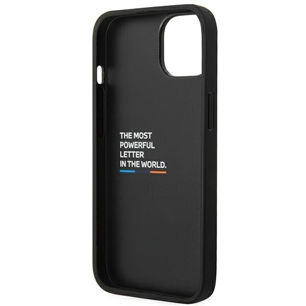Etui BMW BMHCP14M22PTDK iPhone 14 Plus 6,7 "svart / svart skinnstempel Tricolor