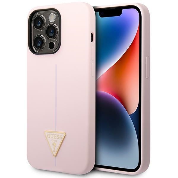 Guess Triangel i silikon iPhone 14 Pro 6,1" etui - lilla