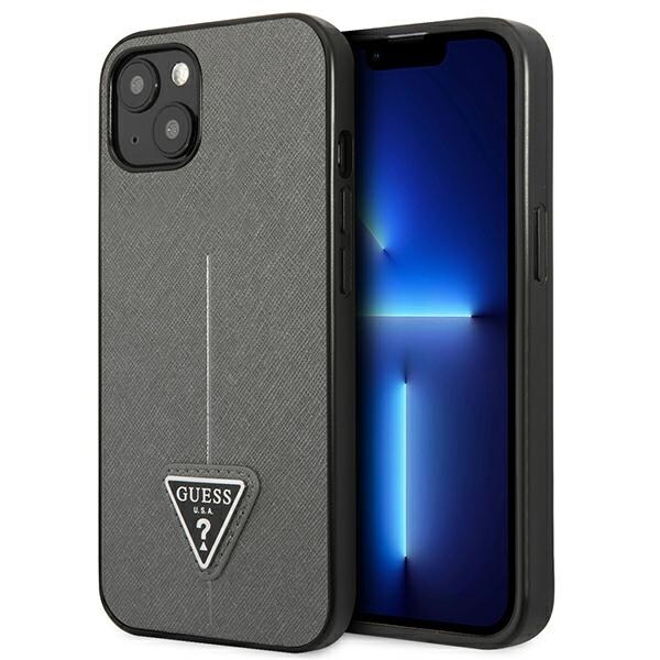 Guess GUHCP14SPSATLG iPhone 14 6,1" sølv / sølv hardcase SaffianoTriangle Logo