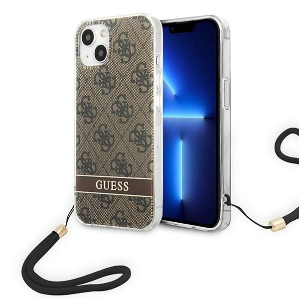 Guess GUOHCP14MH4STW iPhone 14 Plus 6,7" brun / brun hardcase 4G Print Strap