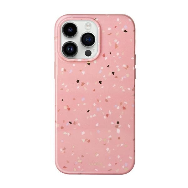 Uniq Coehl Terrazzo-etui for iPhone 14 Pro - rosa