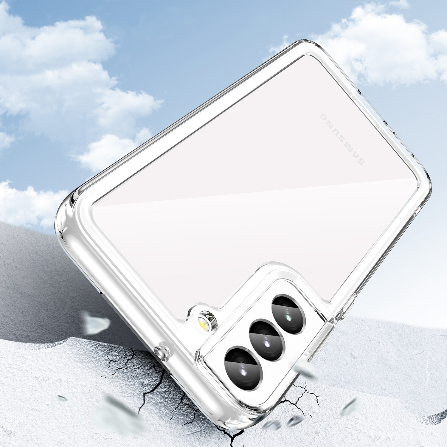 Outer Space Case for Samsung Galaxy S23+-deksel med en fleksibel, gjennomsiktig ramme