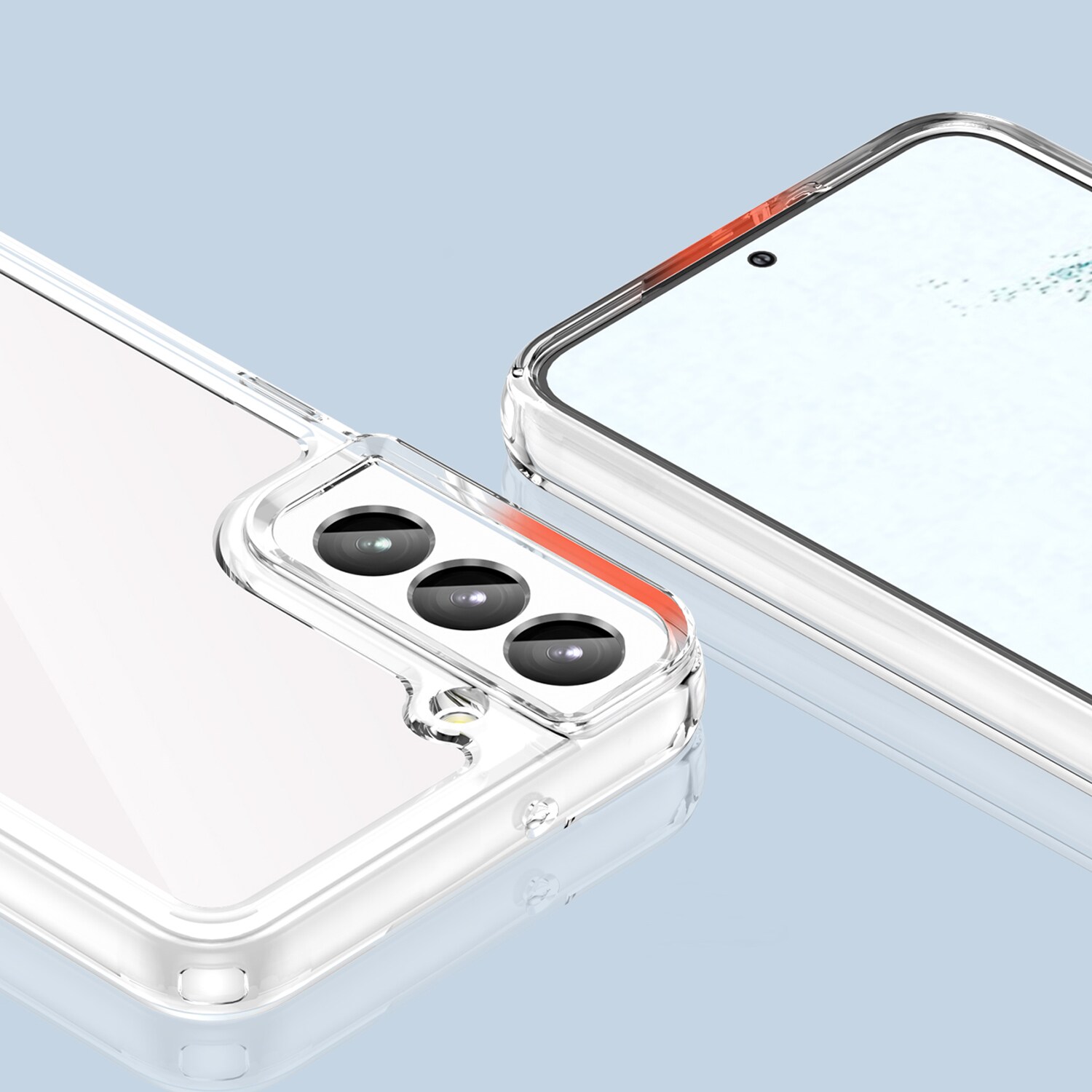 Outer Space Case for Samsung Galaxy S23+-deksel med en fleksibel, gjennomsiktig ramme