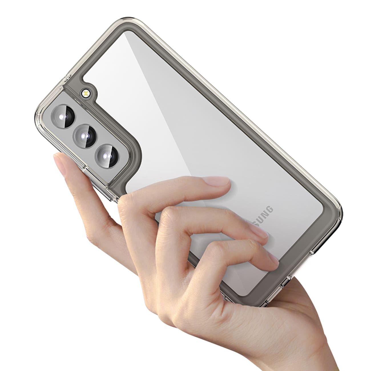 Outer Space Case for Samsung Galaxy S23+-deksel med en fleksibel, gjennomsiktig ramme