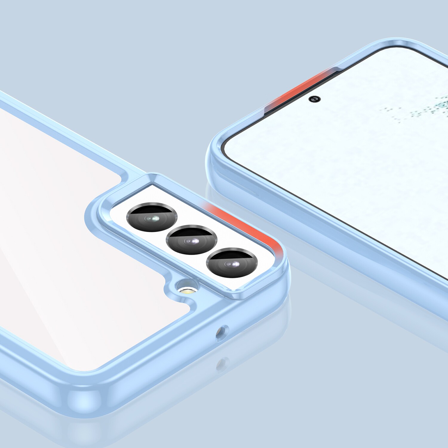 Outer Space Case for Samsung Galaxy S23+ deksel med en fleksibel ramme blå