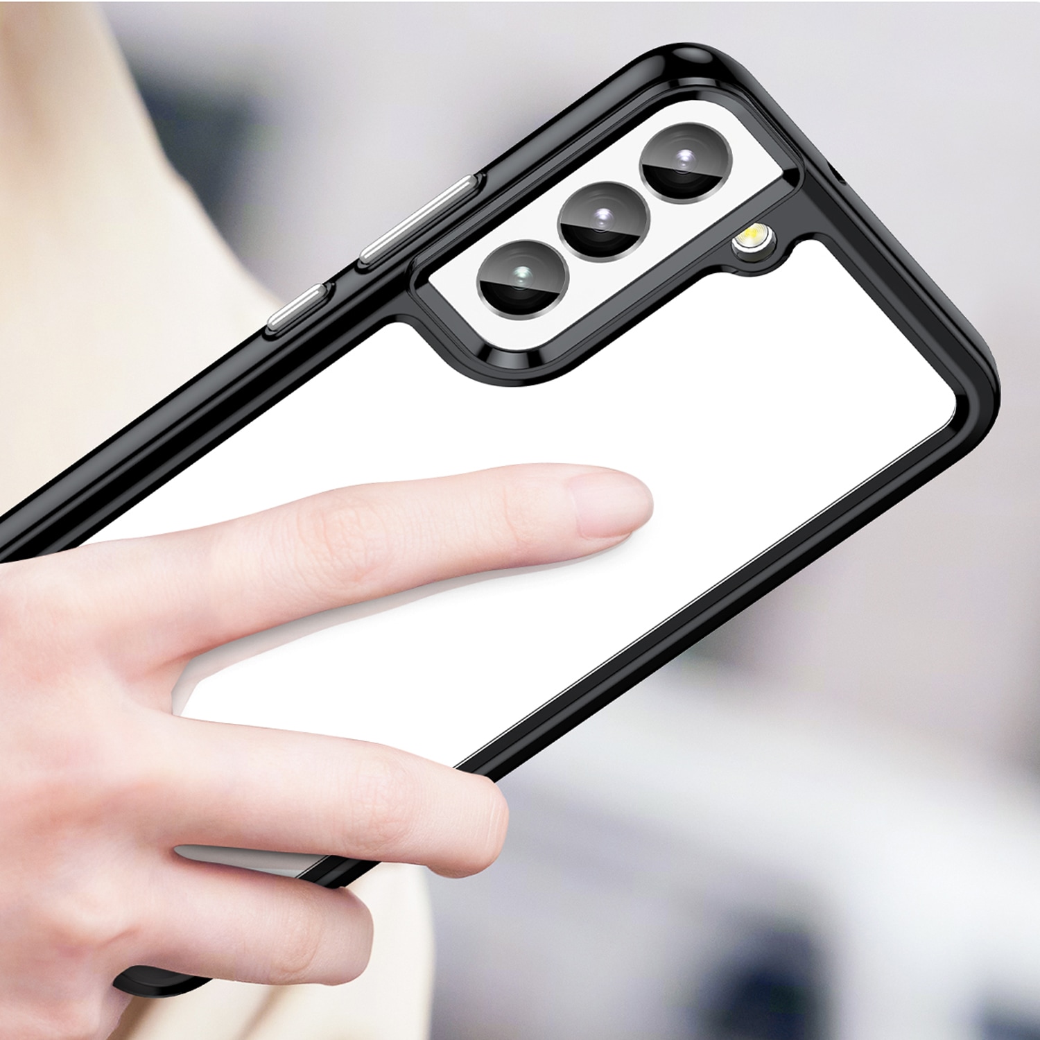Outer Space Case for Samsung Galaxy S23+ deksel med en fleksibel ramme svart