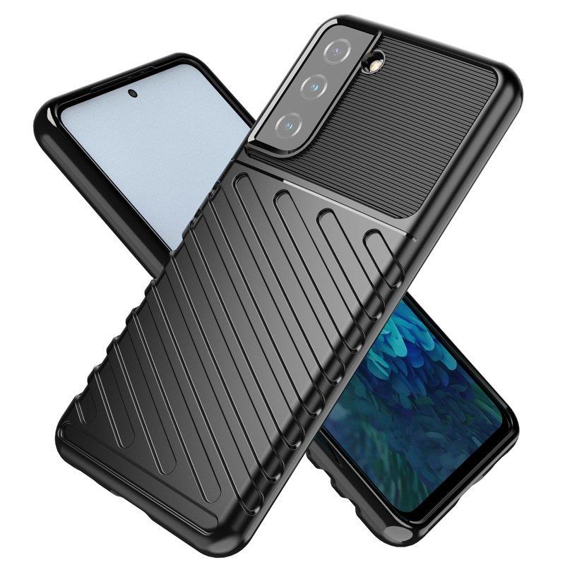 Thunder Case-etui for Samsung Galaxy S23+ panseretui i silikon svart