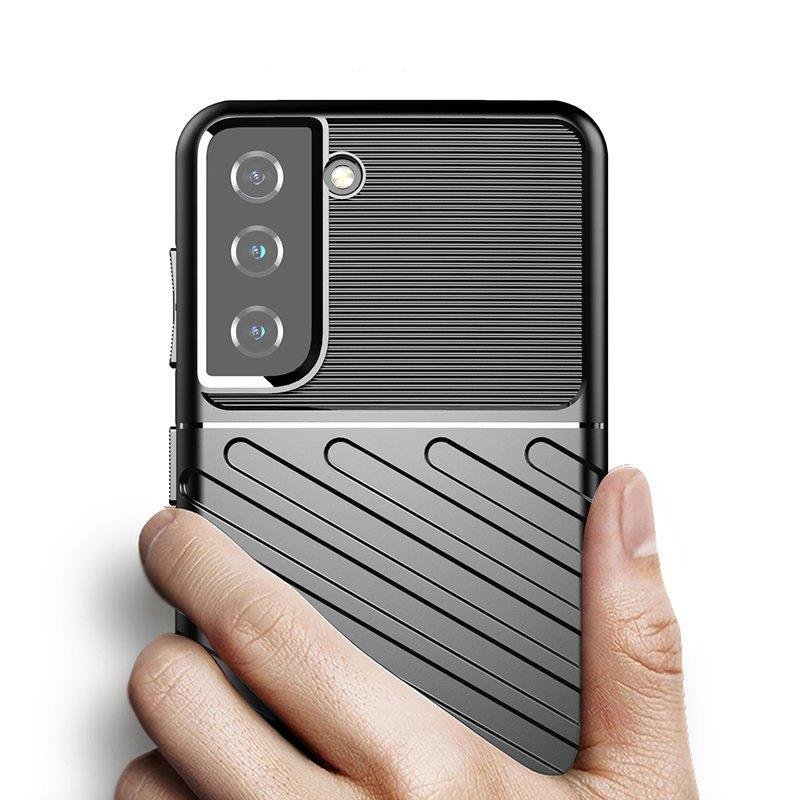 Thunder Case-etui for Samsung Galaxy S23+ panseretui i silikon svart