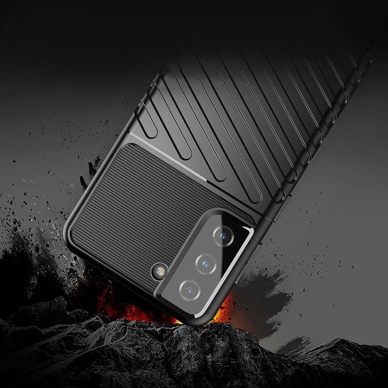 Thunder Case-etui for Samsung Galaxy S23+ panseretui i silikon svart