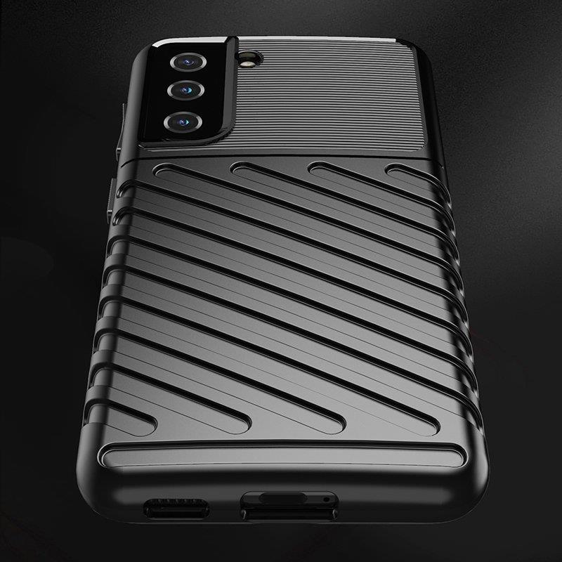 Thunder Case-etui for Samsung Galaxy S23+ panseretui i silikon svart