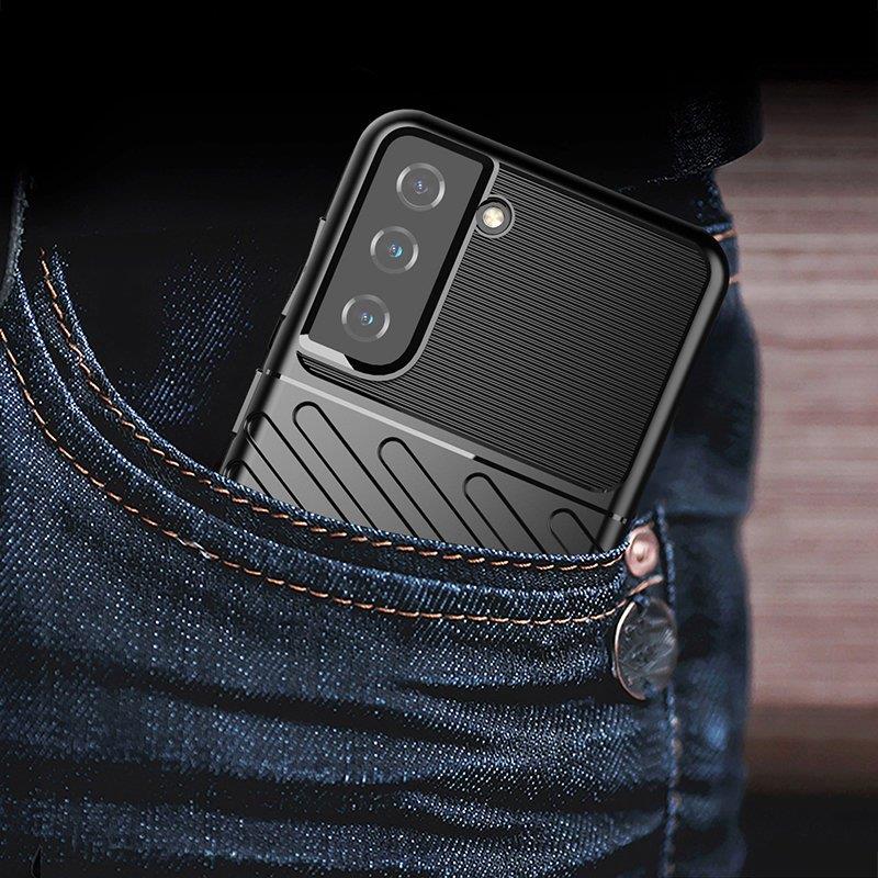 Thunder Case-etui for Samsung Galaxy S23+ panseretui i silikon svart