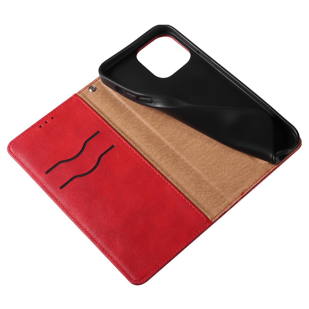 Magnet Strap Case for Samsung Galaxy S23 + Flip Wallet Mini Lanyard Stand rød