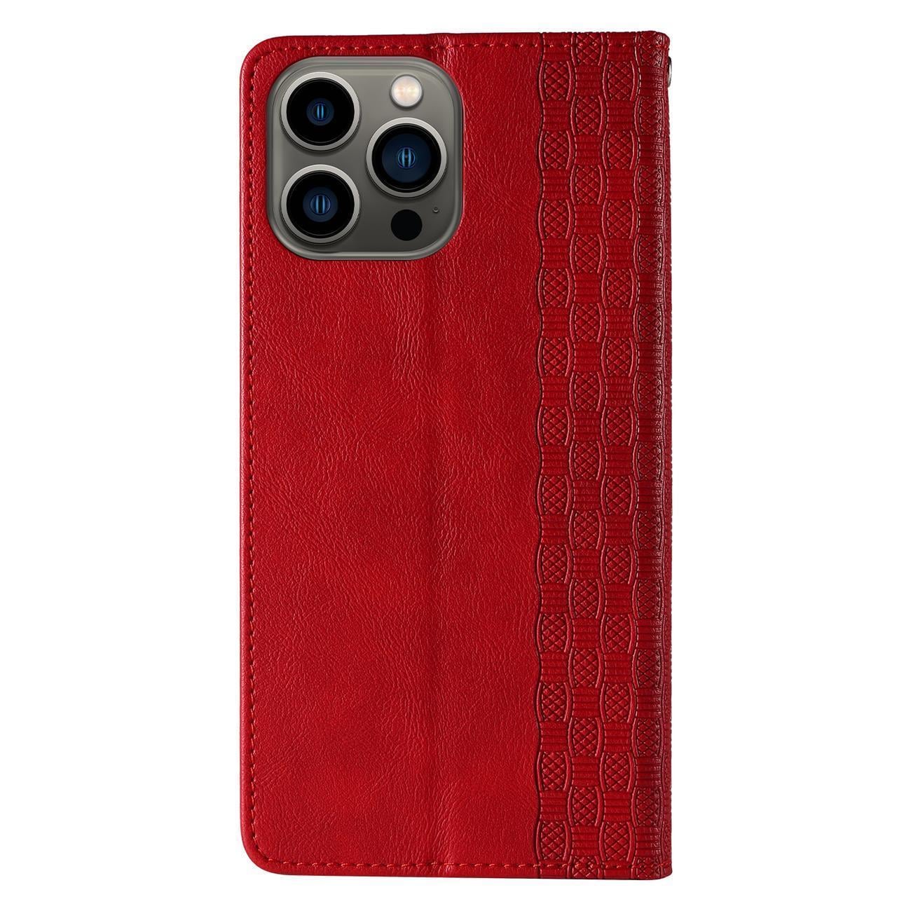 Magnet Strap Case for Samsung Galaxy S23 + Flip Wallet Mini Lanyard Stand rød