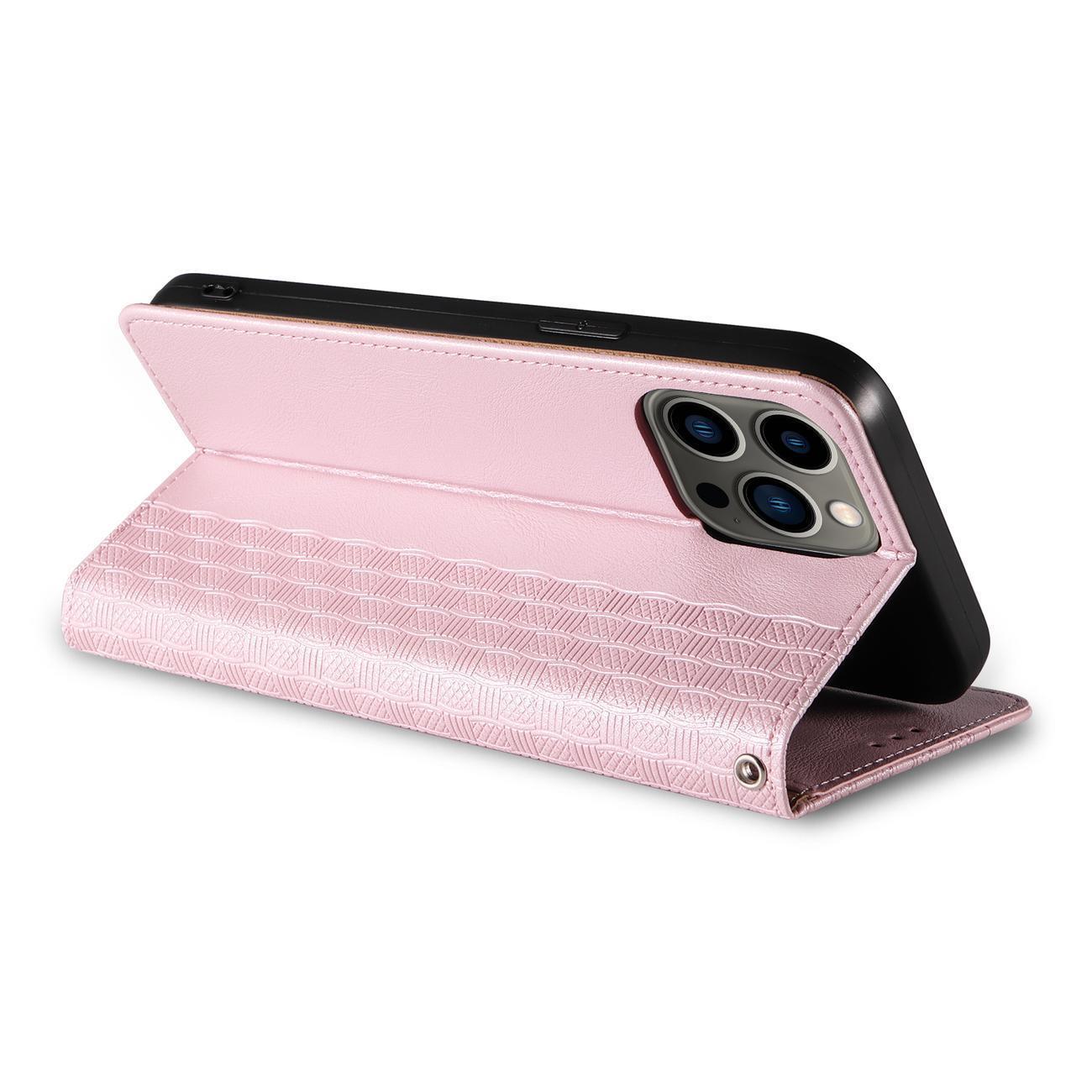 Magnet Stroppveske for Samsung Galaxy S23+ Flip Wallet Mini Lanyard Stand Pink