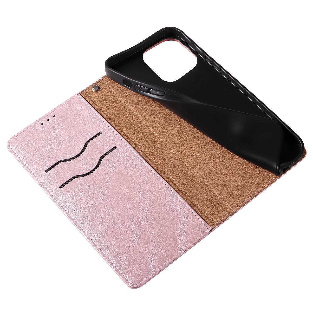 Magnet Stroppveske for Samsung Galaxy S23+ Flip Wallet Mini Lanyard Stand Pink