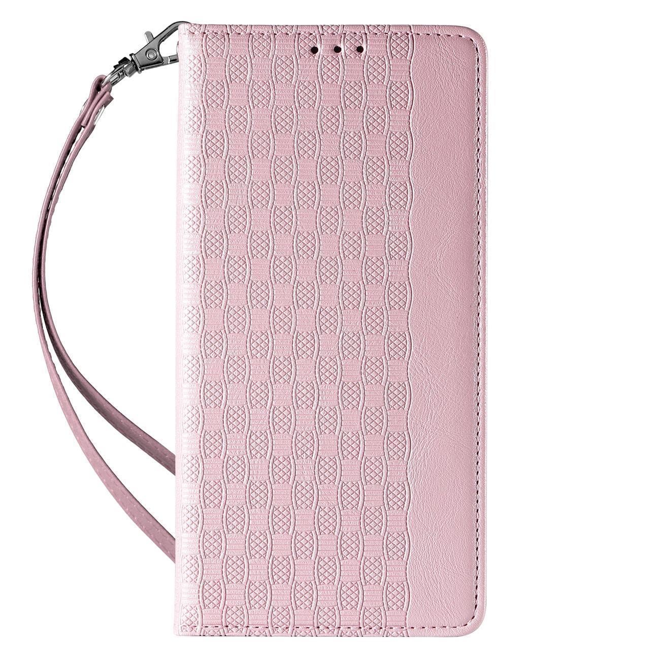 Magnet Stroppveske for Samsung Galaxy S23+ Flip Wallet Mini Lanyard Stand Pink