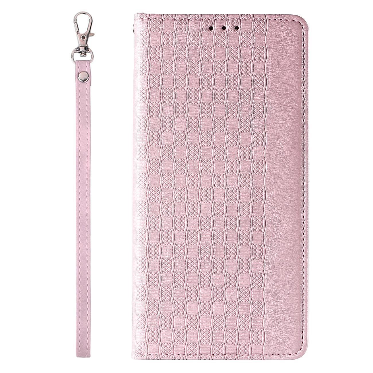 Magnet Stroppveske for Samsung Galaxy S23+ Flip Wallet Mini Lanyard Stand Pink