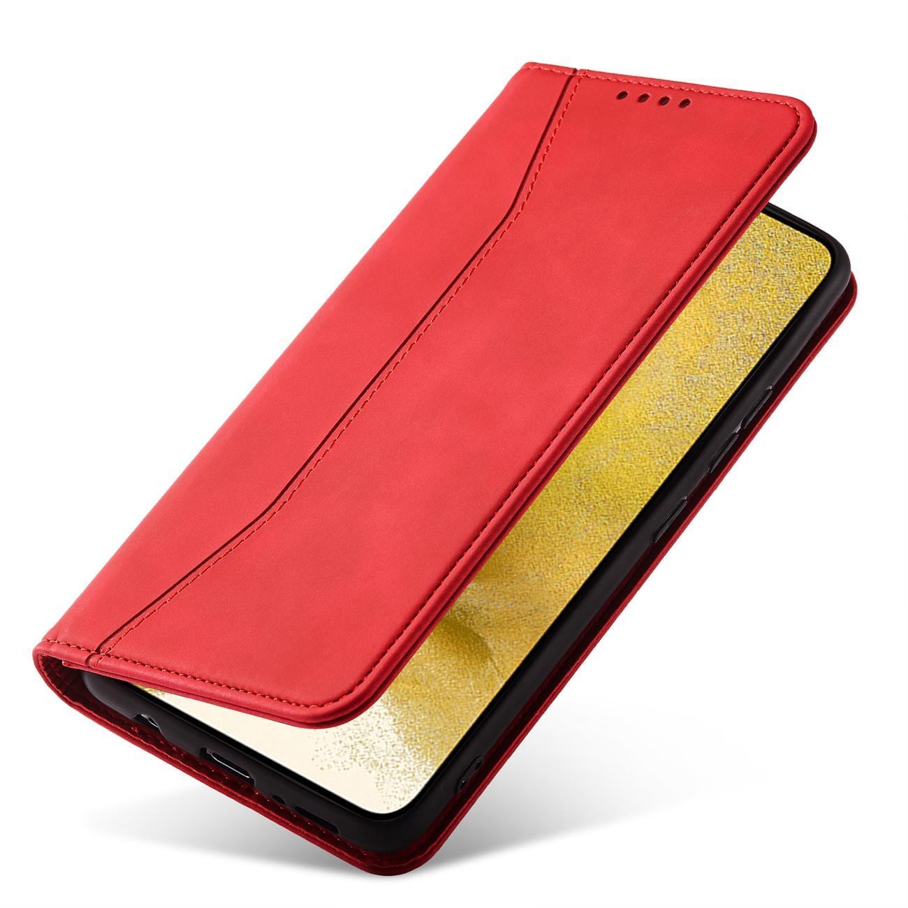 Magnet Fancy Case for Samsung Galaxy S23 + flip cover lommebok stativ rød