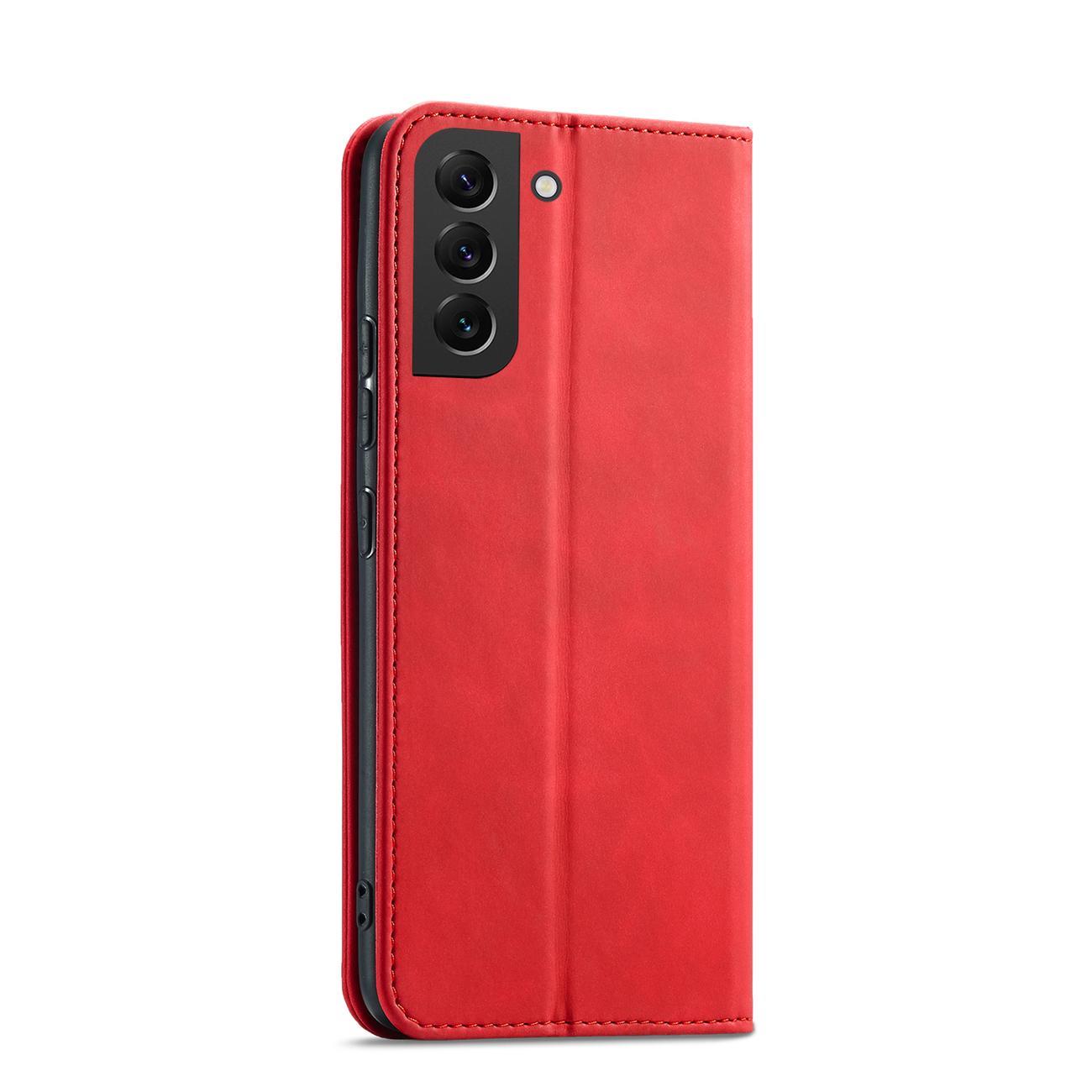 Magnet Fancy Case for Samsung Galaxy S23 + flip cover lommebok stativ rød