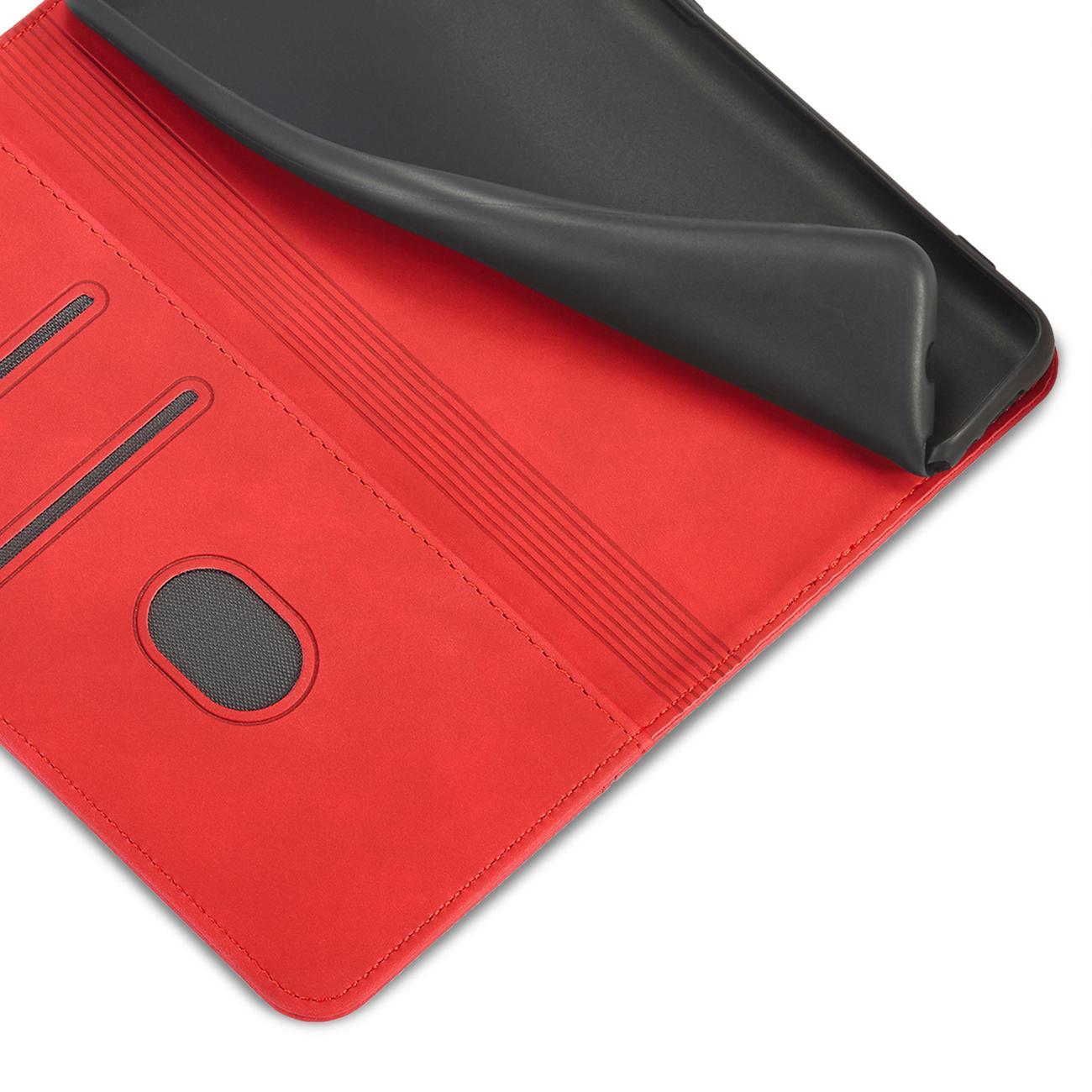 Magnet Fancy Case for Samsung Galaxy S23 + flip cover lommebok stativ rød