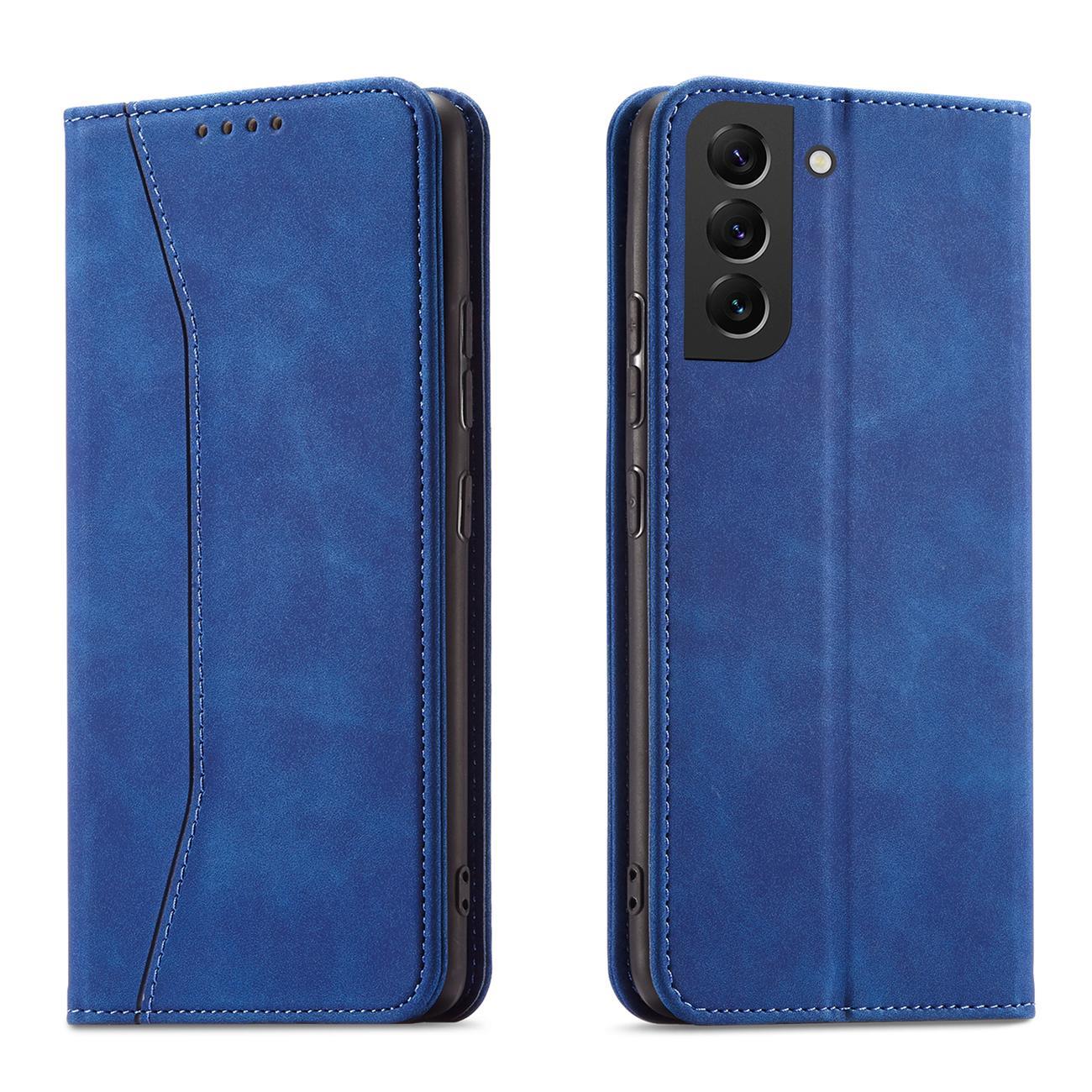 Magnet Fancy deksel for Samsung Galaxy S23 Ultra Cover med Flip Wallet Stand Blue