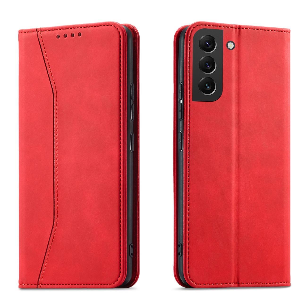 Magnet Fancy deksel for Samsung Galaxy S23 Ultra Cover med Flip Stand Wallet Red