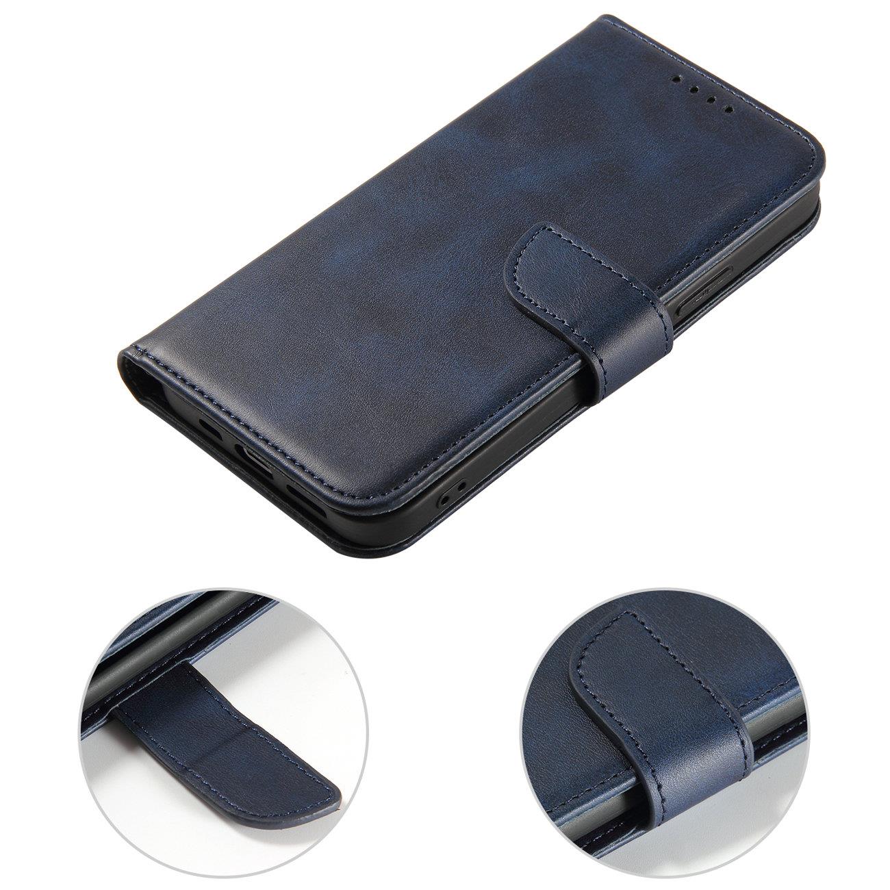 Magnet Case tilfelle for Samsung Galaxy S23 + flip cover lommebok stativ blå