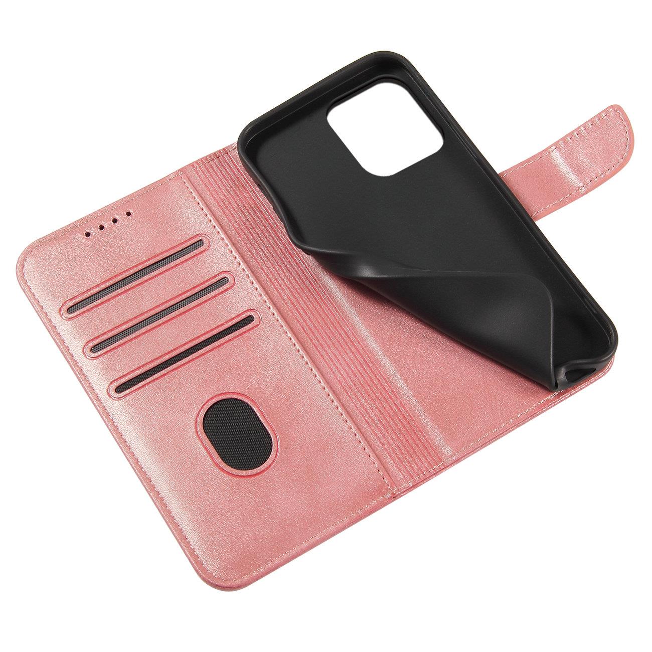 Magnet Case tilfelle for Samsung Galaxy S23 + flip cover lommebok stativ rosa