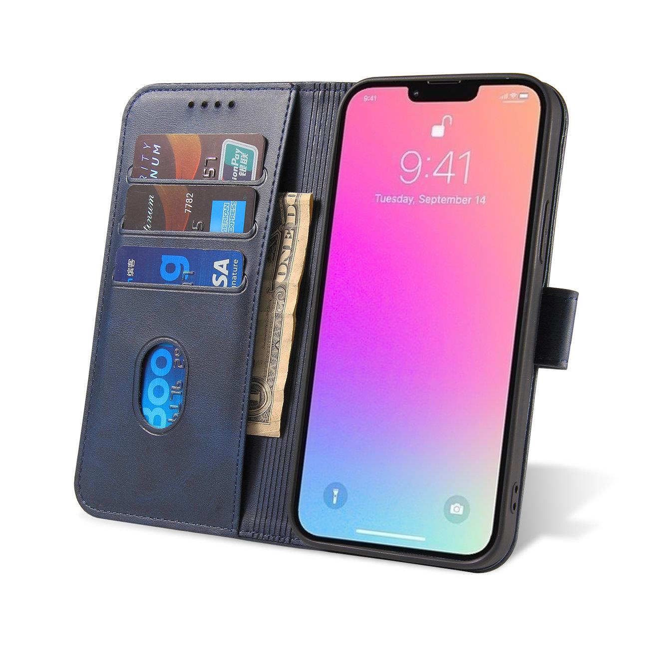 Magnet Etui for Samsung Galaxy S23 Ultra Cover med Flip Wallet Stand Blue