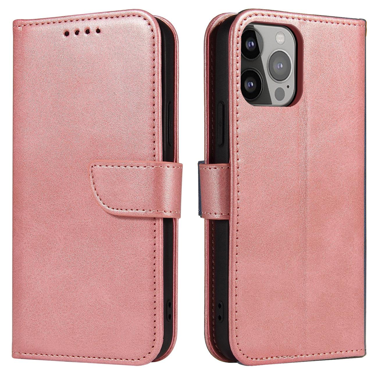 Magnet Etui for Samsung Galaxy S23 Ultra Cover med Flip Wallet Stand Pink