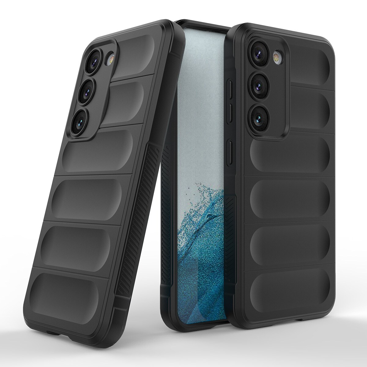 Magic Shield-etui for Samsung Galaxy S23+ fleksibelt pansredeksel svart