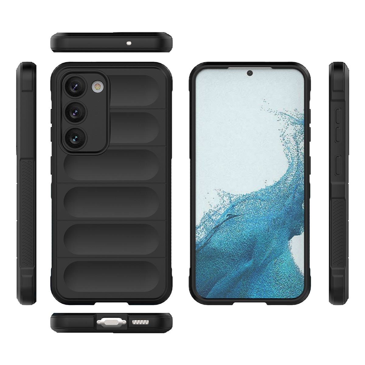 Magic Shield-etui for Samsung Galaxy S23+ fleksibelt pansredeksel svart