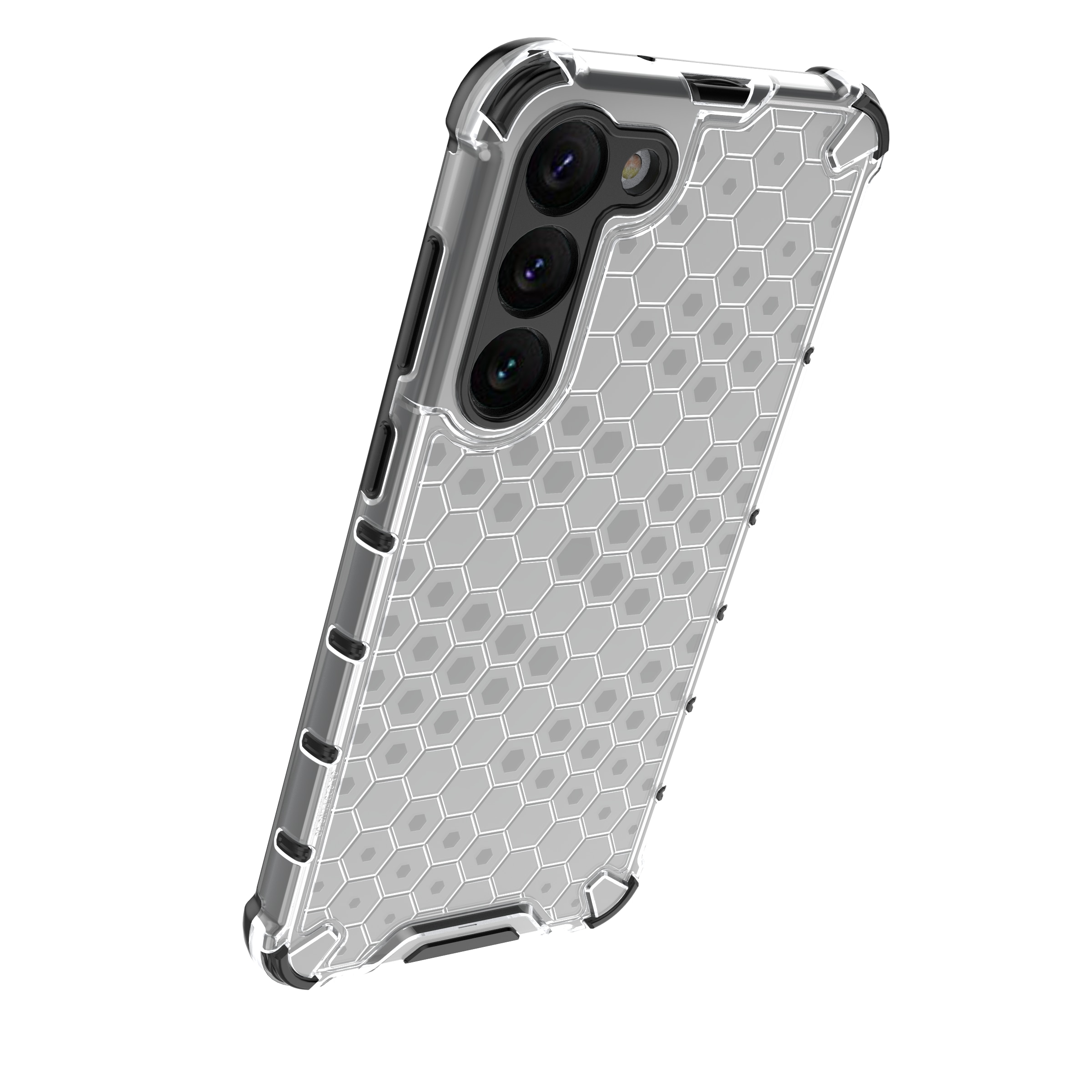 Honeycomb-etui for Samsung Galaxy S23+ pansret hybriddeksel svart