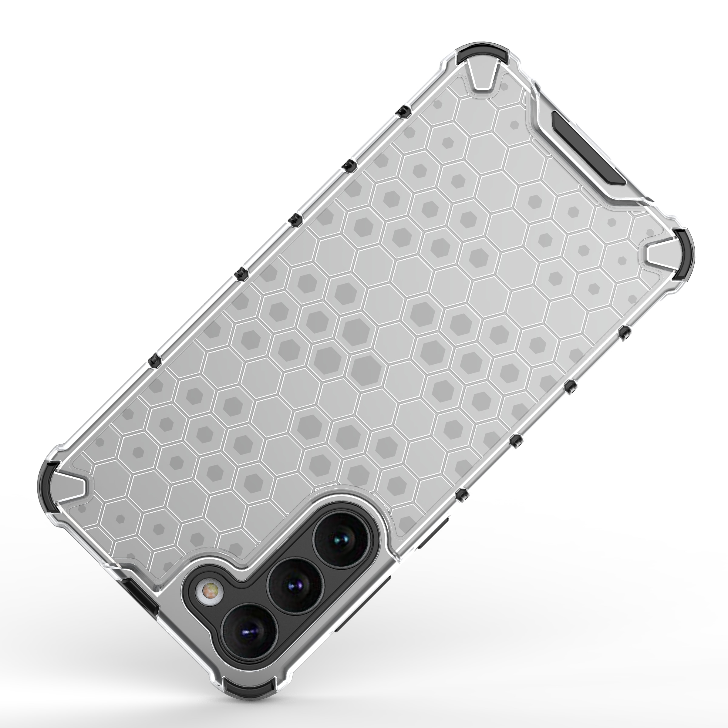 Honeycomb-etui for Samsung Galaxy S23+ pansret hybriddeksel svart