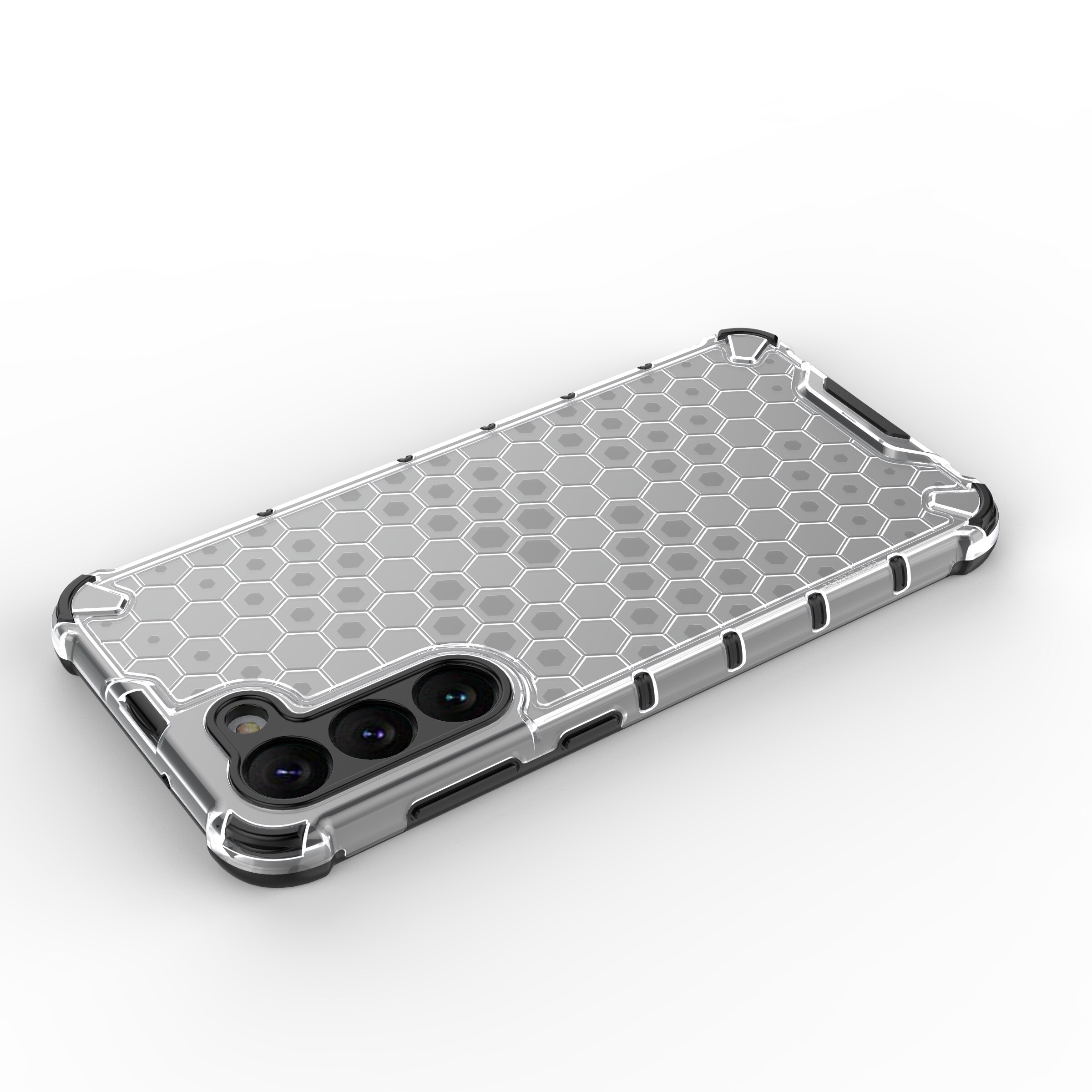 Honeycomb-etui for Samsung Galaxy S23+ pansret hybriddeksel blå
