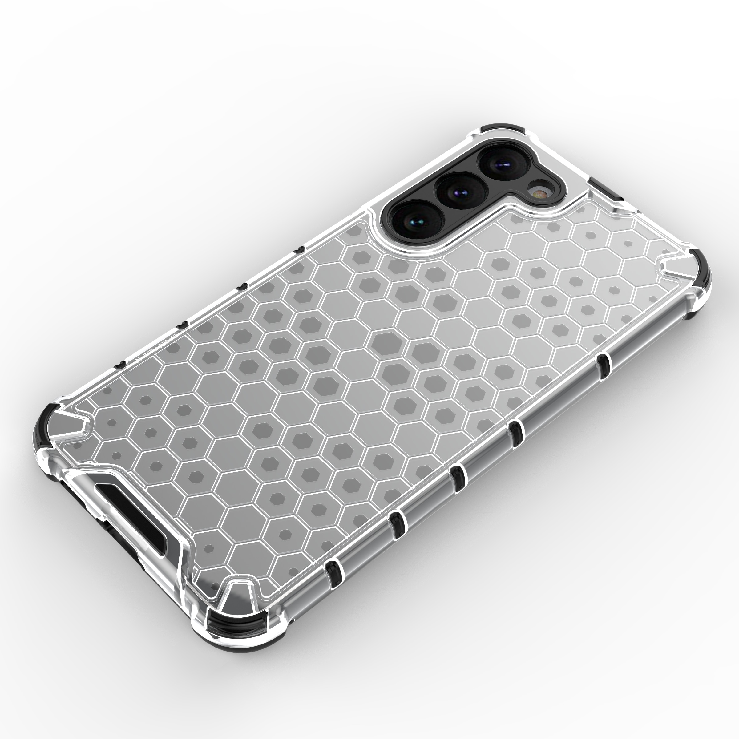 Honeycomb-etui for Samsung Galaxy S23+ pansret hybriddeksel blå