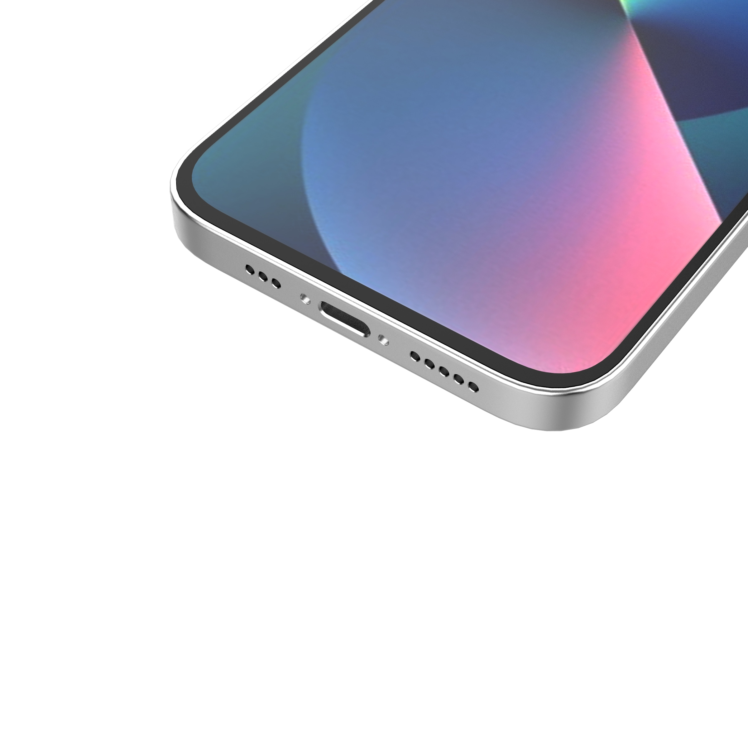 Ombre Protect-etui for iPhone 13 rosa og blått panseretui