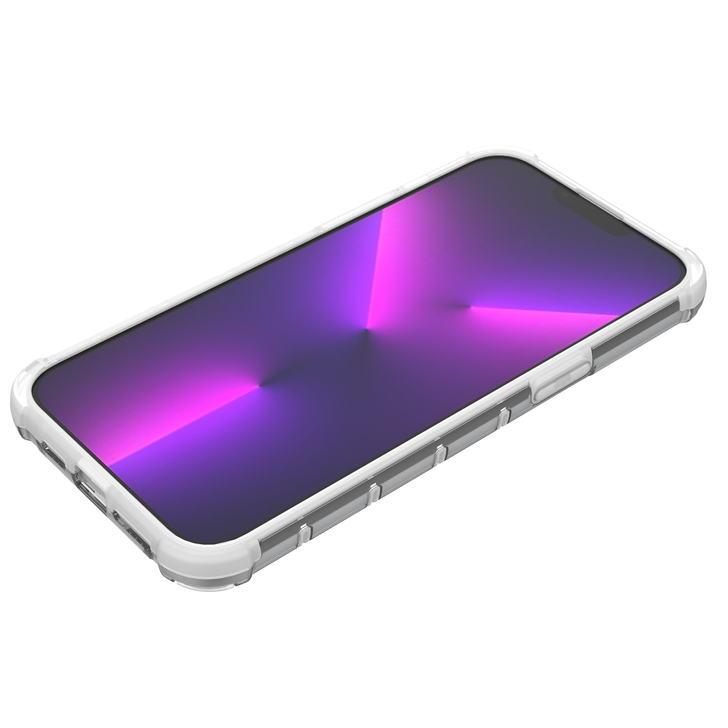 Ombre Protect-etui for iPhone 14 Pro pansrede deksel rosa og blå