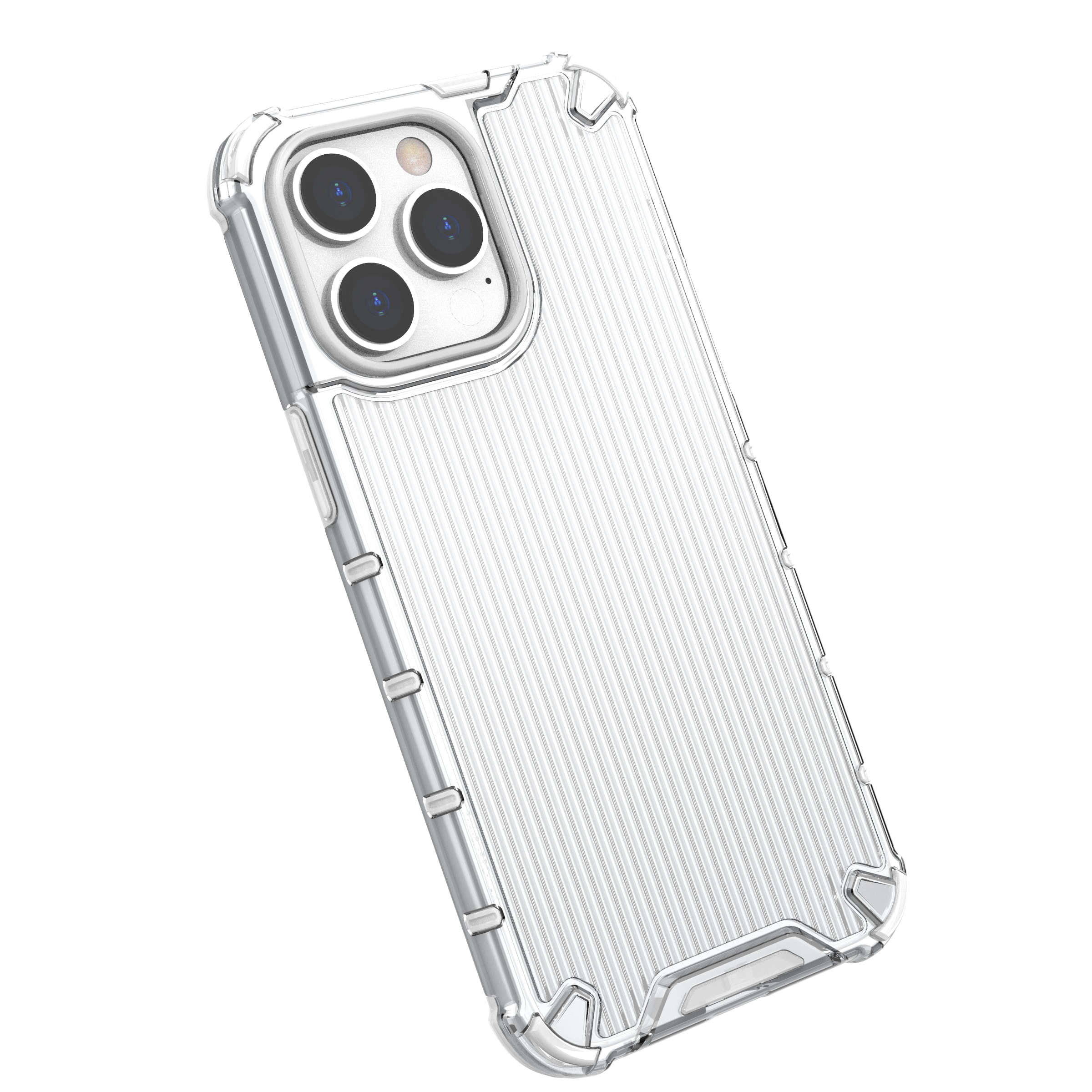 Ombre Protect-etui for iPhone 14 Pro pansrede deksel rosa og blå