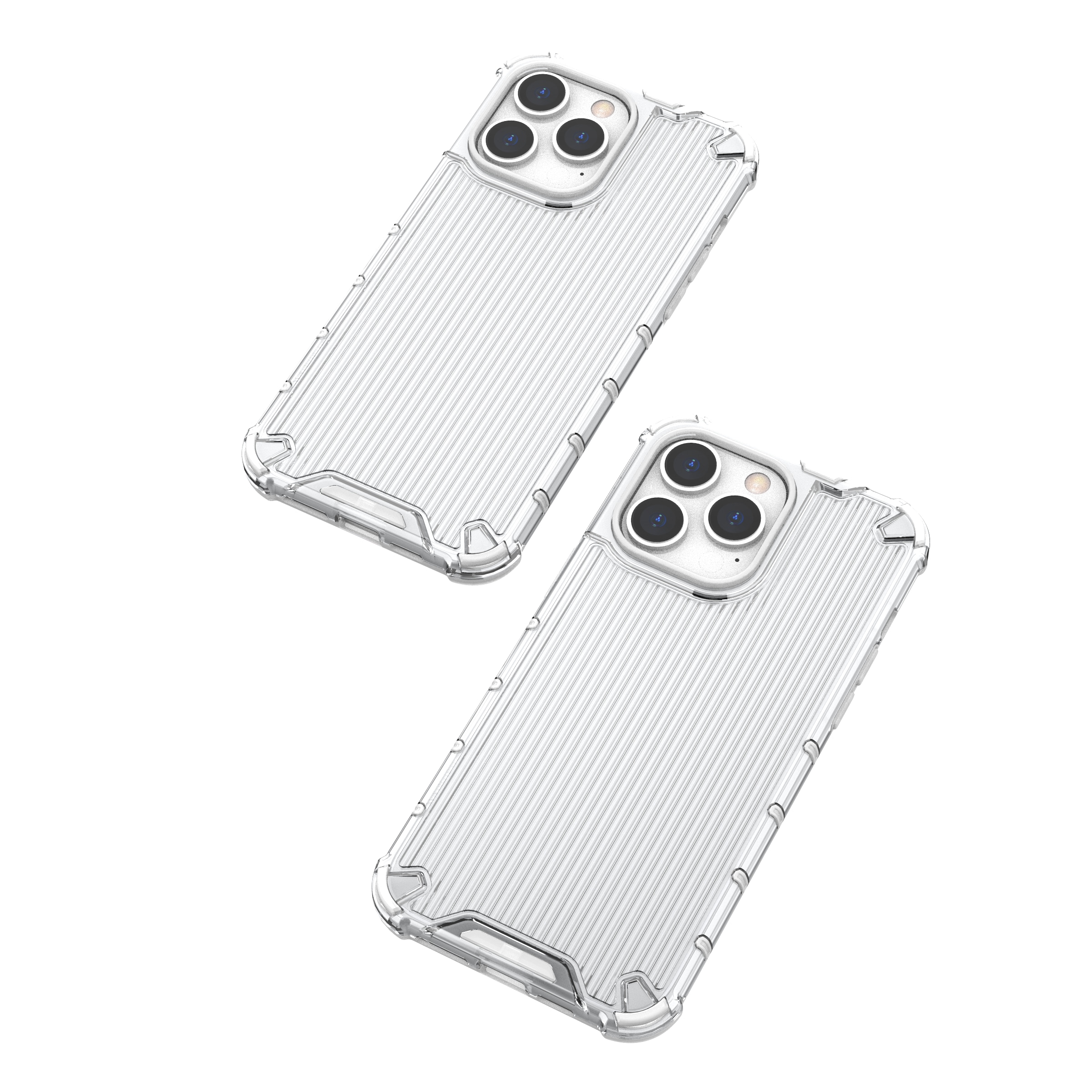 Ombre Protect-etui for iPhone 14 Pro pansrede deksel rosa og blå