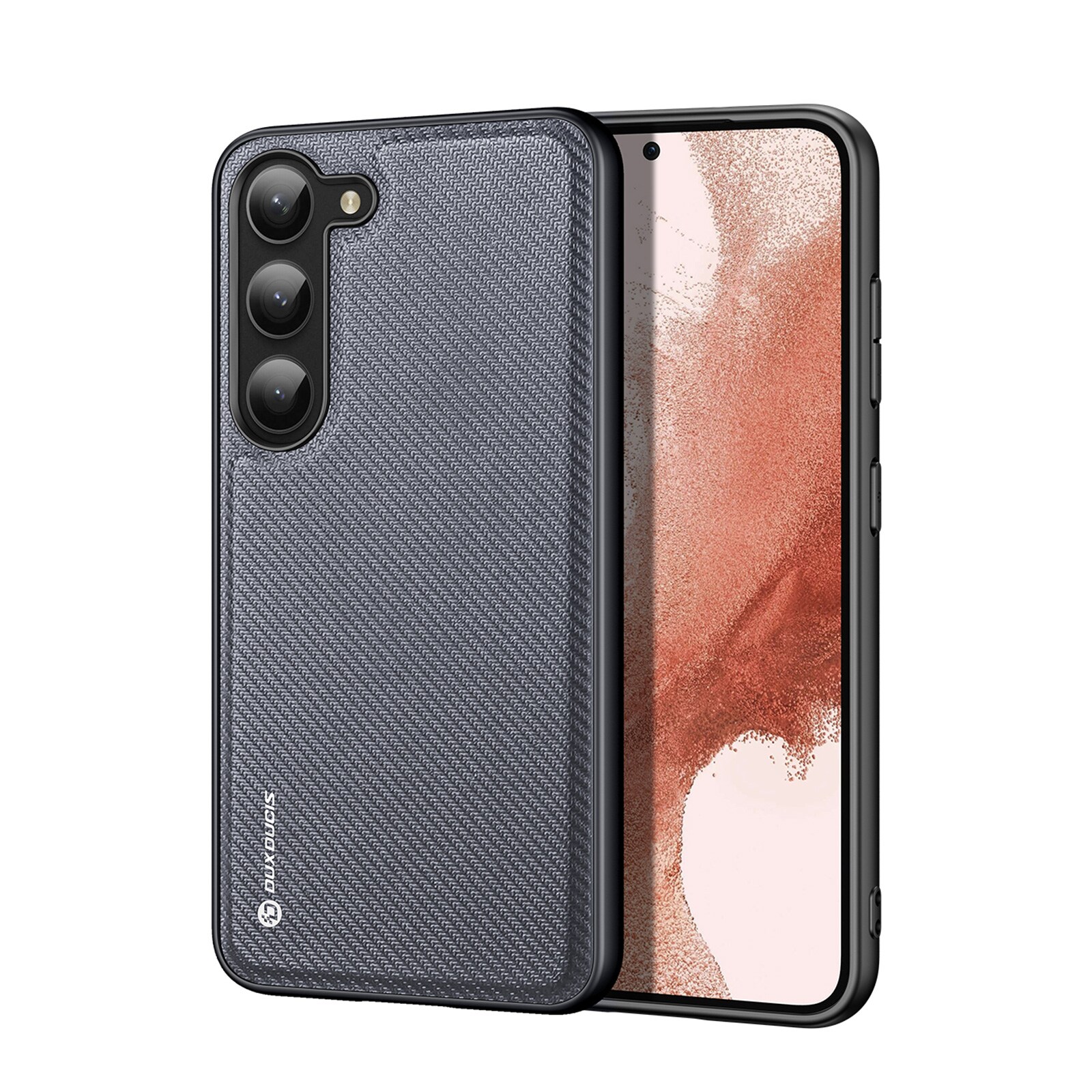 Dux Ducis Fino-deksel Samsung Galaxy S23+-deksel med silikonramme grå